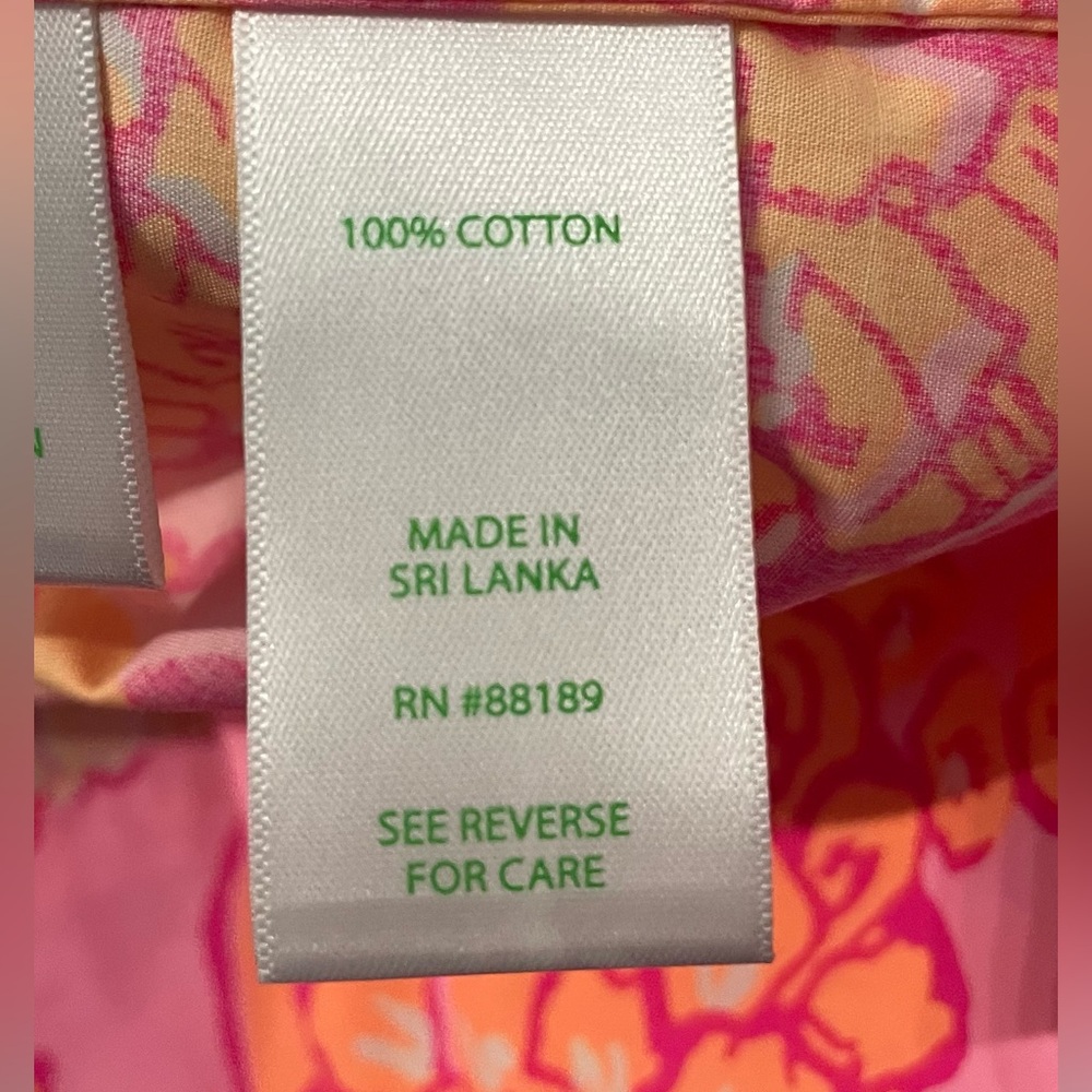 NWT Lilly Pulitzer Pink Barbara 3/4 Sleeve Top in Mandivilla Baby Size Large - Picture 11 of 12